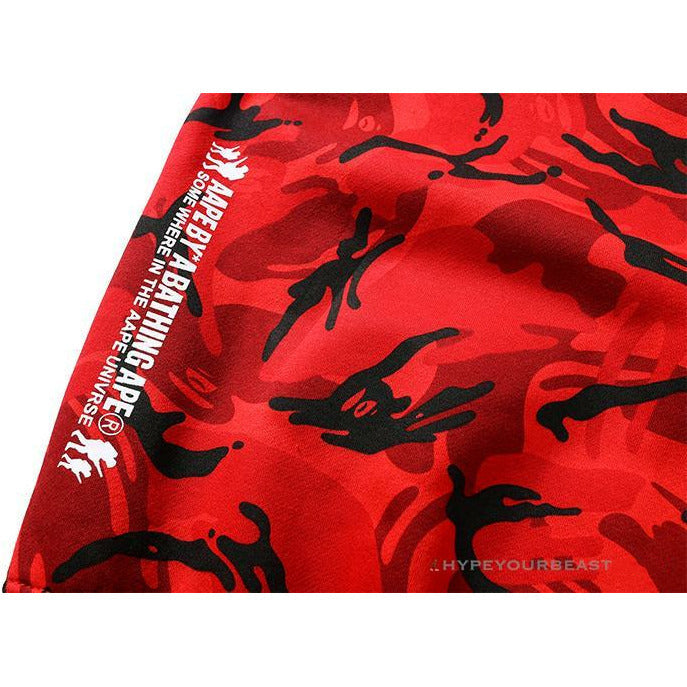 Bape Camo Hoodie Red Camouflage