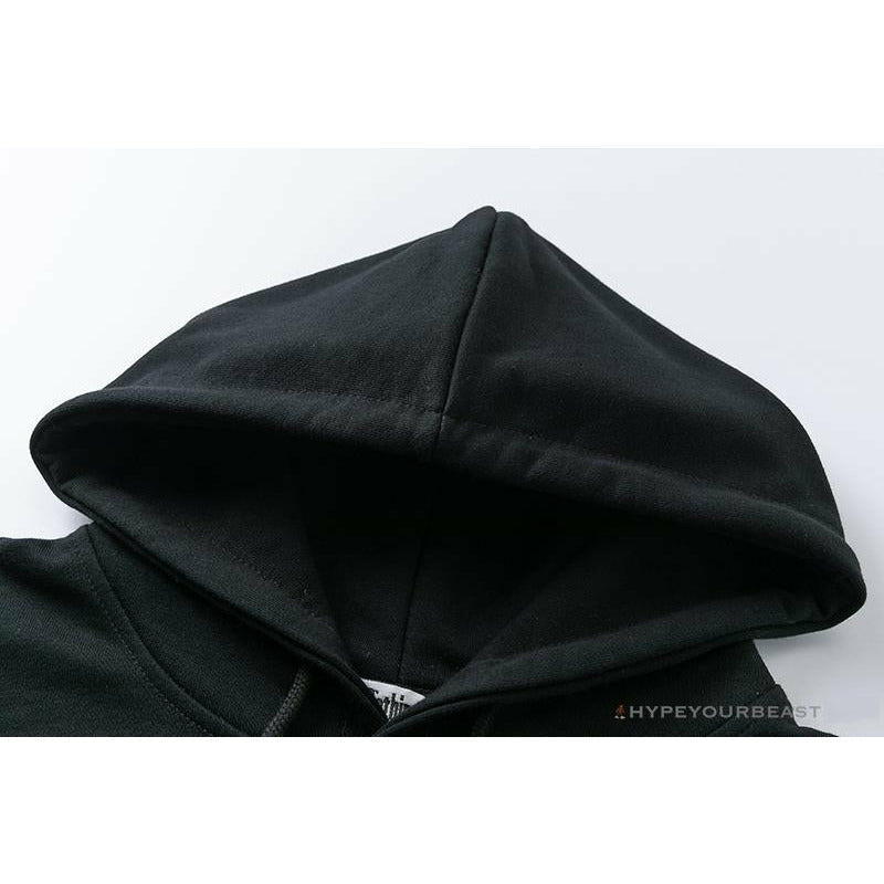 BAPE Classic Ape Head Embroidered Standard Cotton Terry Hoodie 'BLACK'