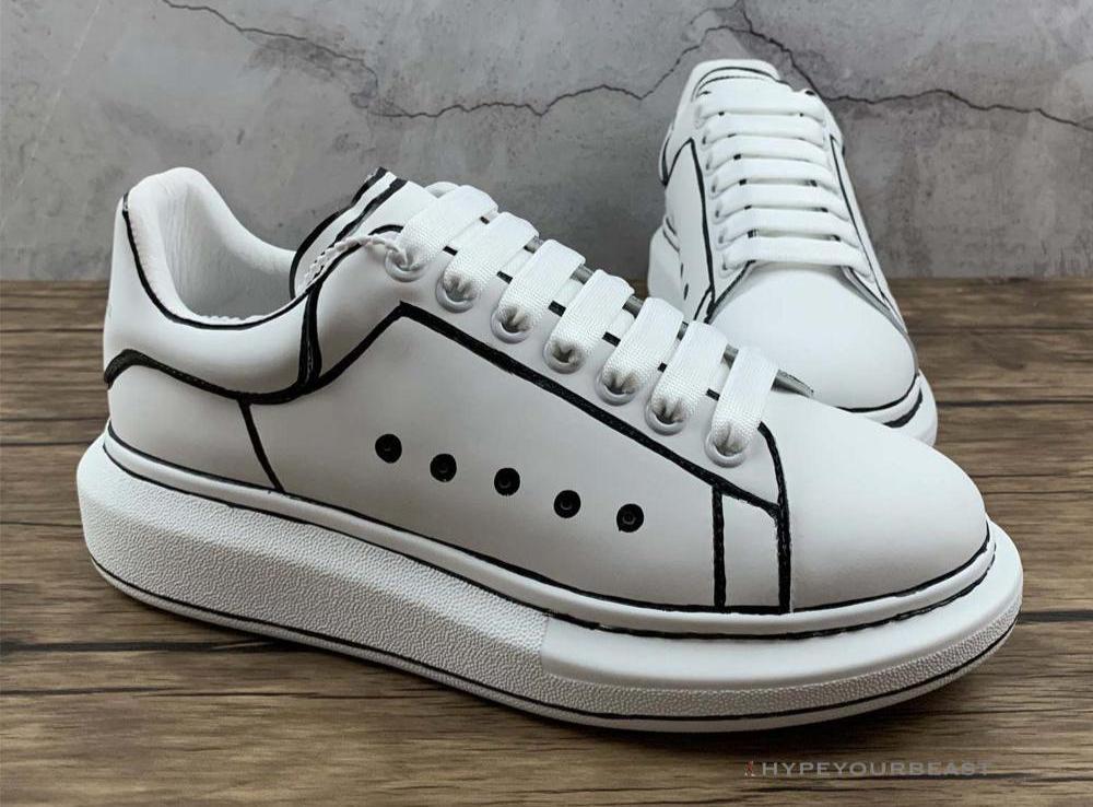 Alexander McQueen White / Black Outline