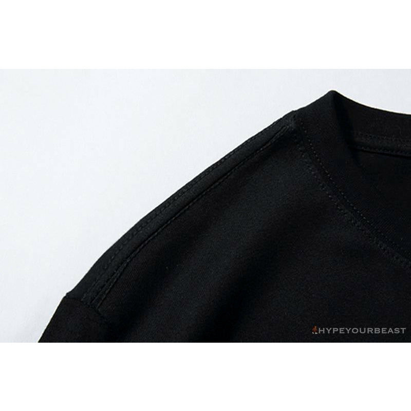 BAPE Starry Sky Camouflage Luminous Great Ape Man Head Tee Shirt 'BLACK'