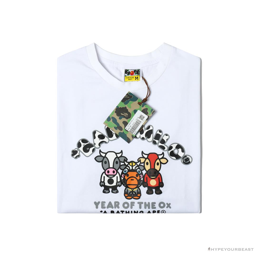 BAPE Baby Milo Year of the Ox Tee Shirt 'WHITE'