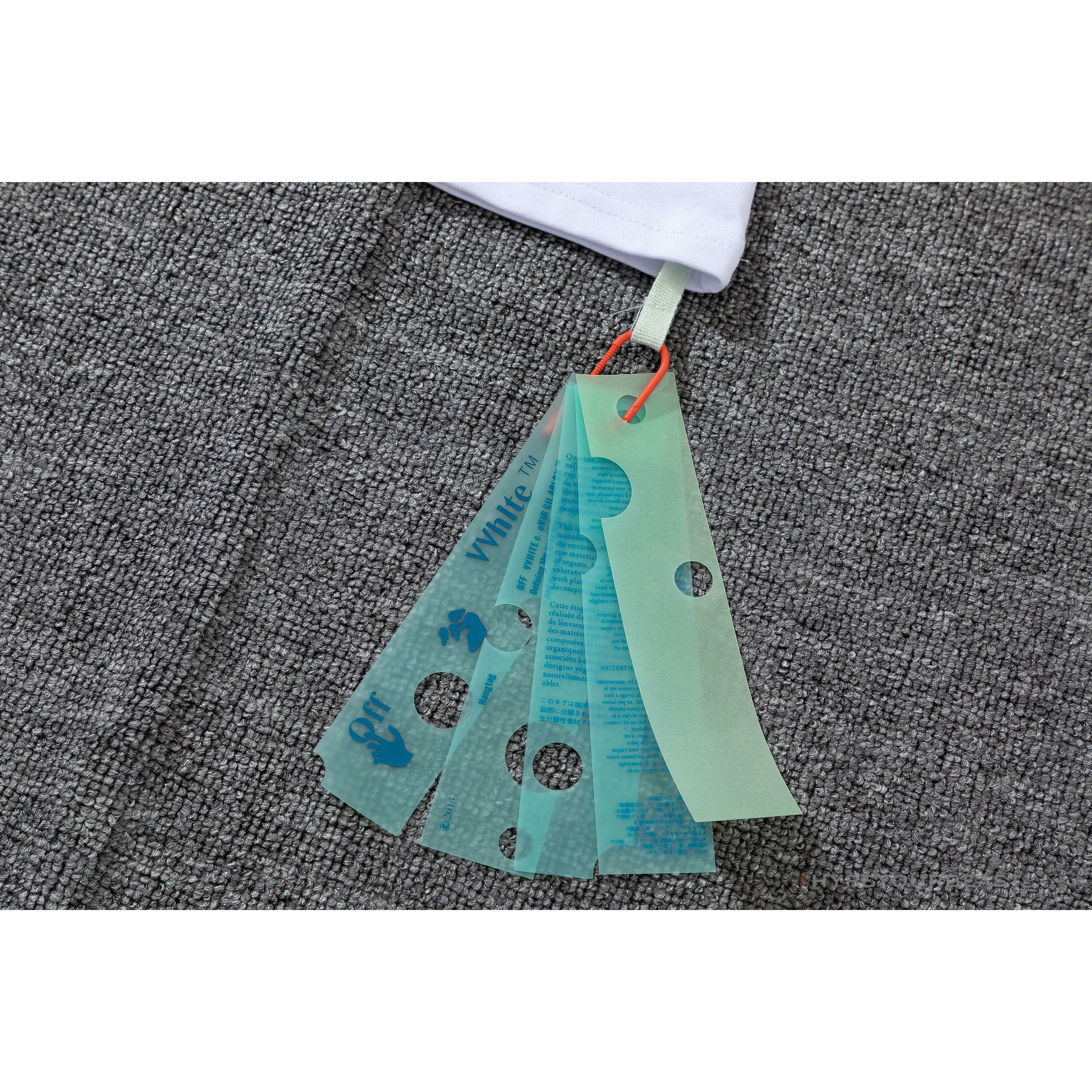 OFF-WHITE Acrylic Hand-Painted Graffiti Pattern Tee Shirt 'WHITE'