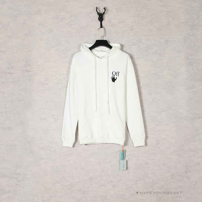 Off White Hoodie Skull White