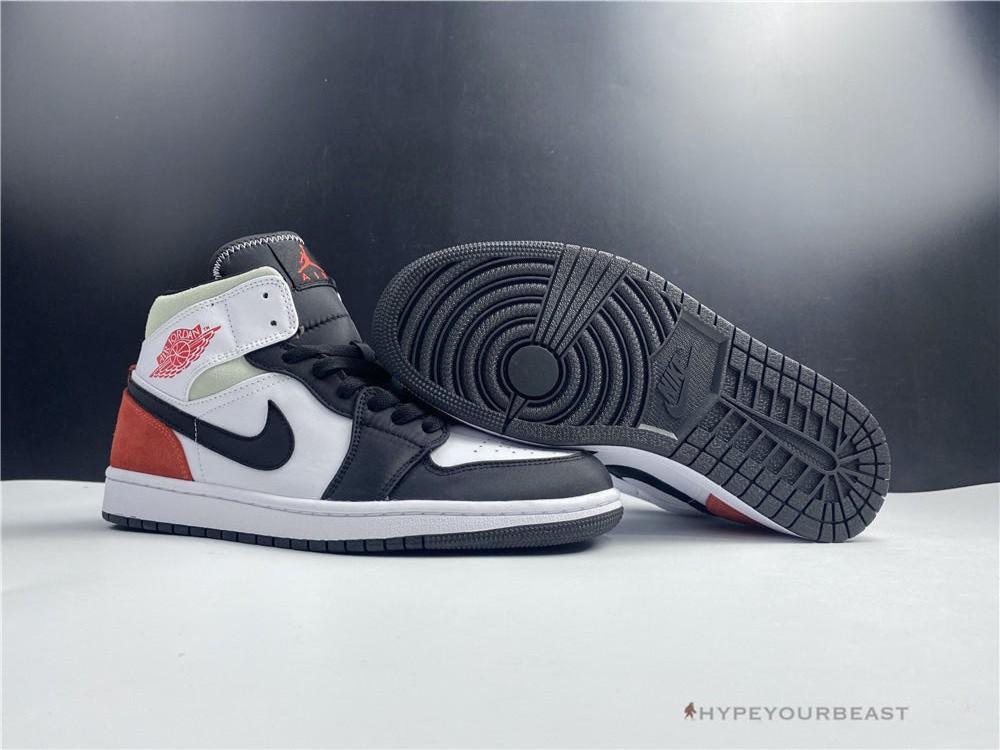Air Jordan 1 Mid White Red Black