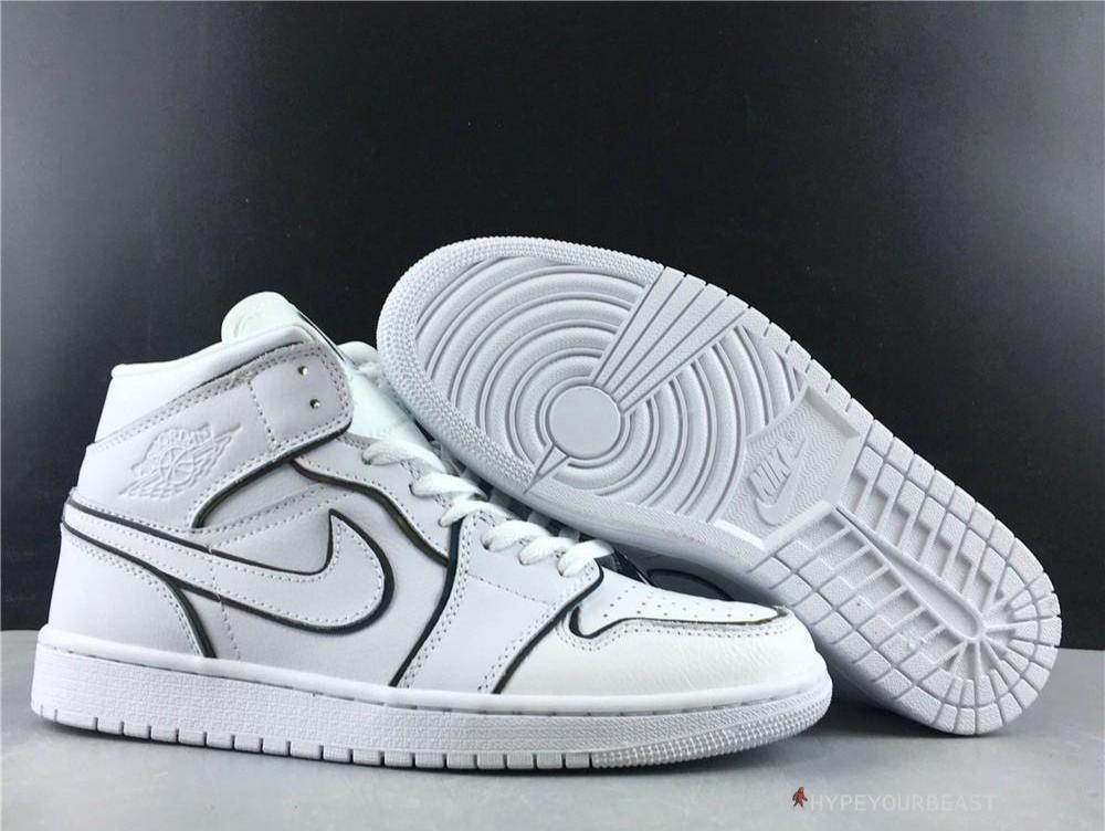Air Jordan 1 Mid Iridescent Reflective White