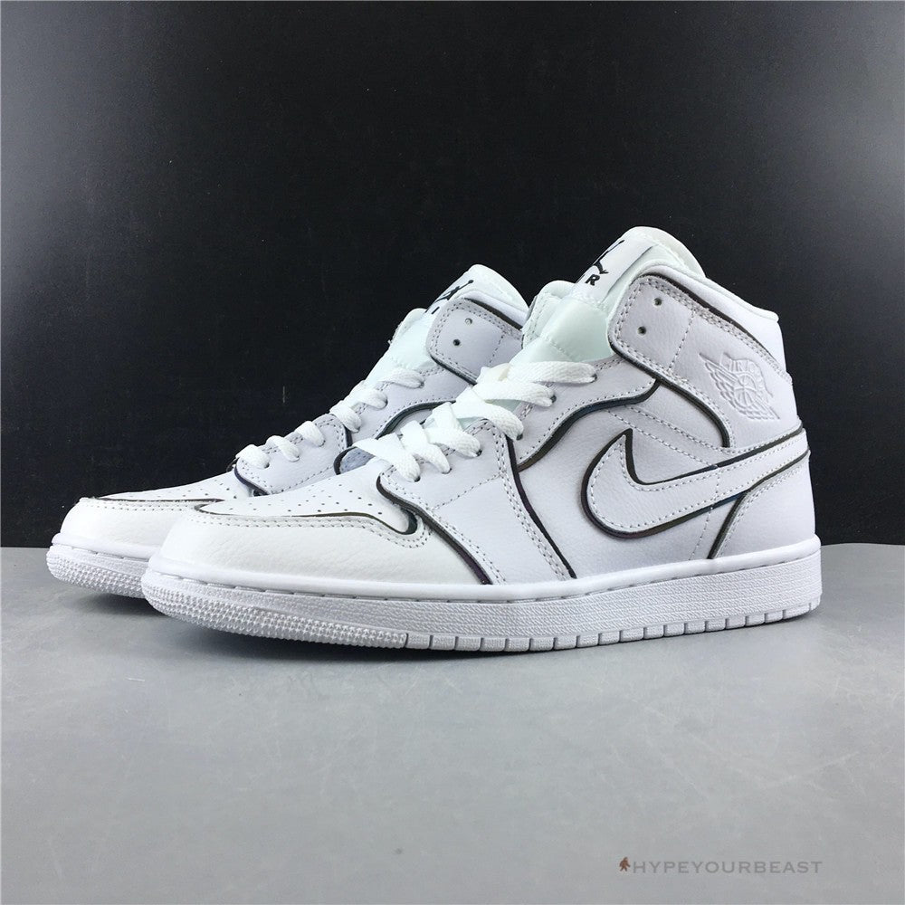 Air Jordan 1 Mid Iridescent Reflective White