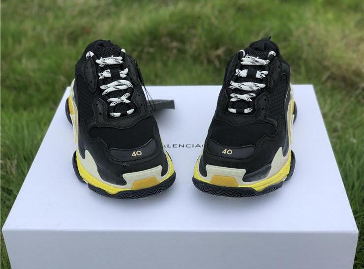 BCG Triple S Sneakers Black / Yellow
