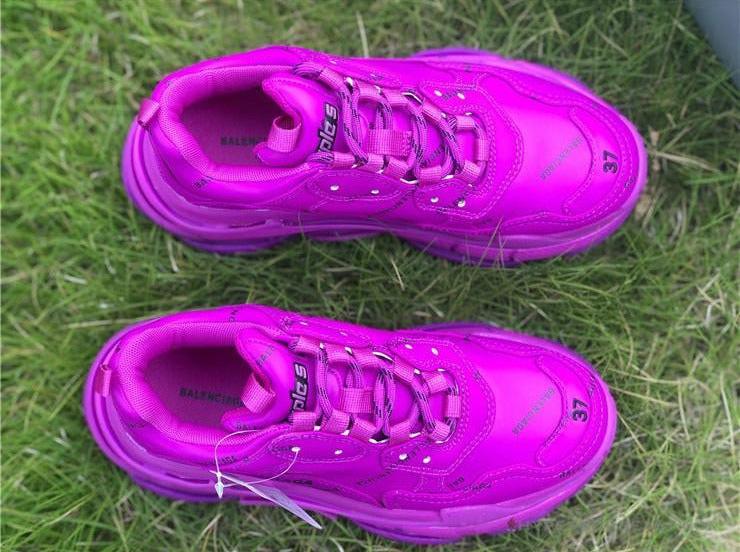 BCG Triple S All Over Logo Pink