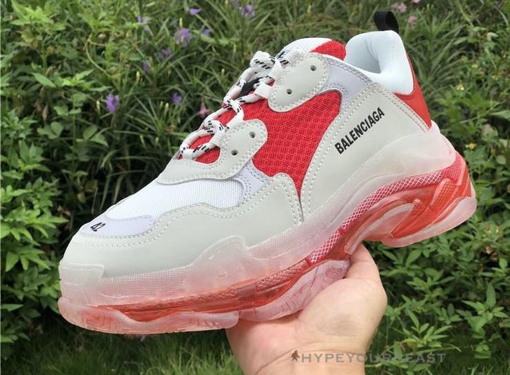 BCG Triple S Clear Sole Red / White