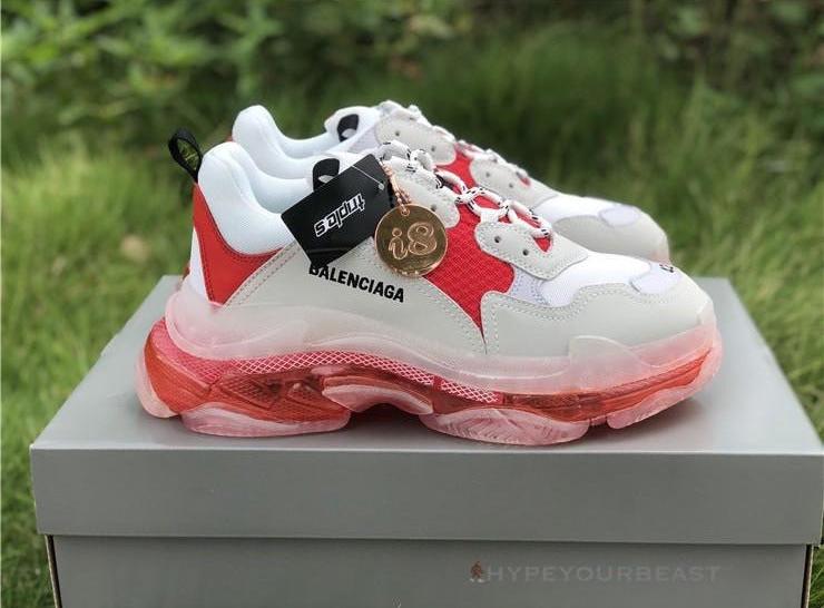 BCG Triple S Clear Sole Red / White