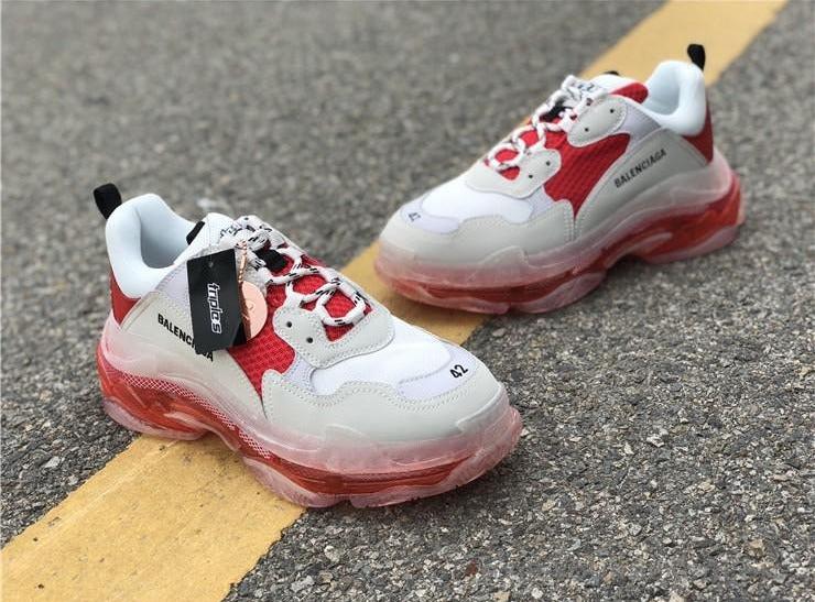 BCG Triple S Clear Sole Red / White
