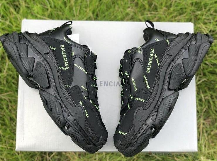 BCG Triple S Allover Logo - Black Fluo Yellow