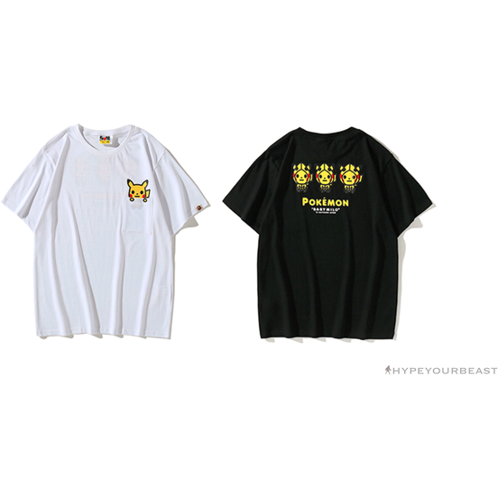 BAPE Baby Milo Pocket Pikachu Tee Shirt 'BLACK'