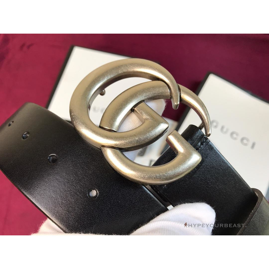 GC Belt Black Silver Buckle