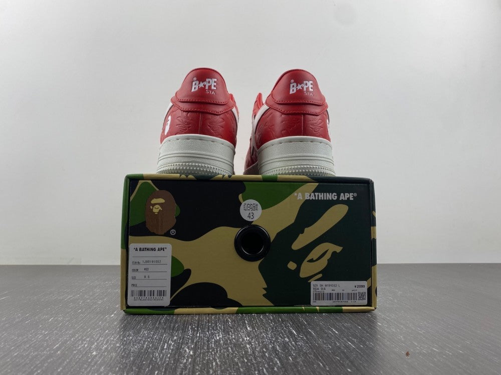 Bape Sta Low Top Sneakers #3 M1 Red