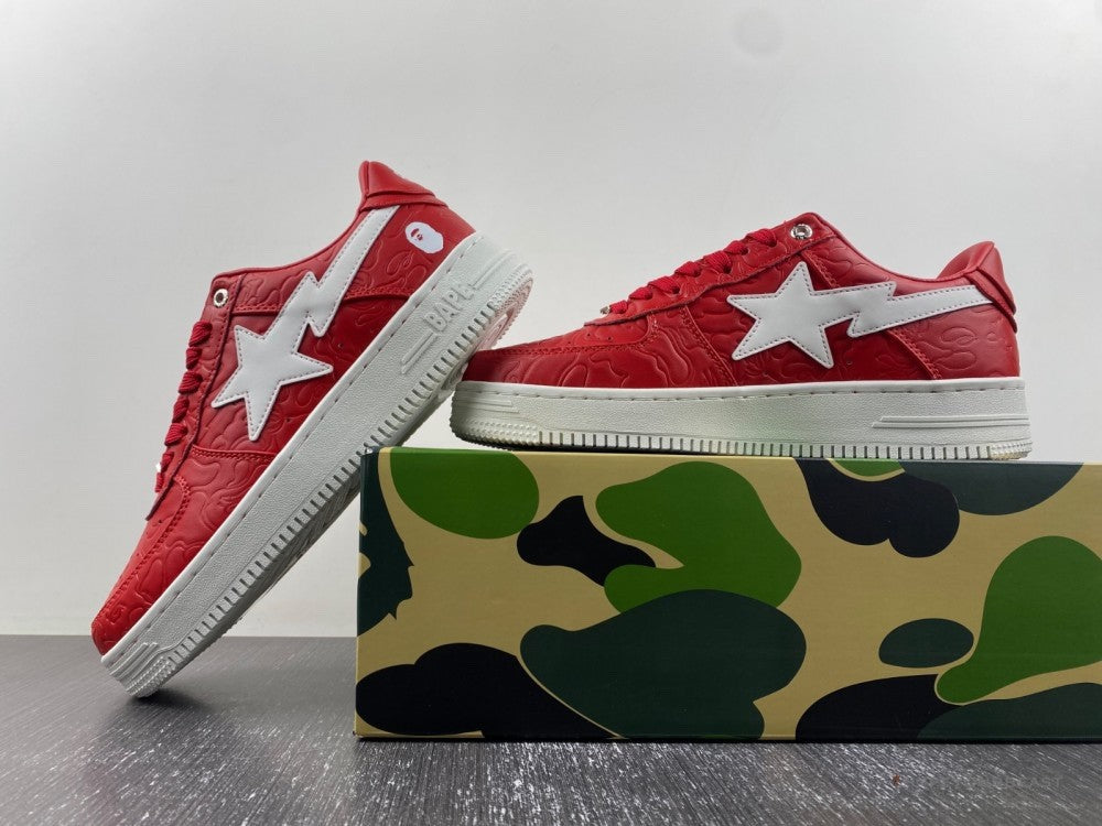 Bape Sta Low Top Sneakers #3 M1 Red