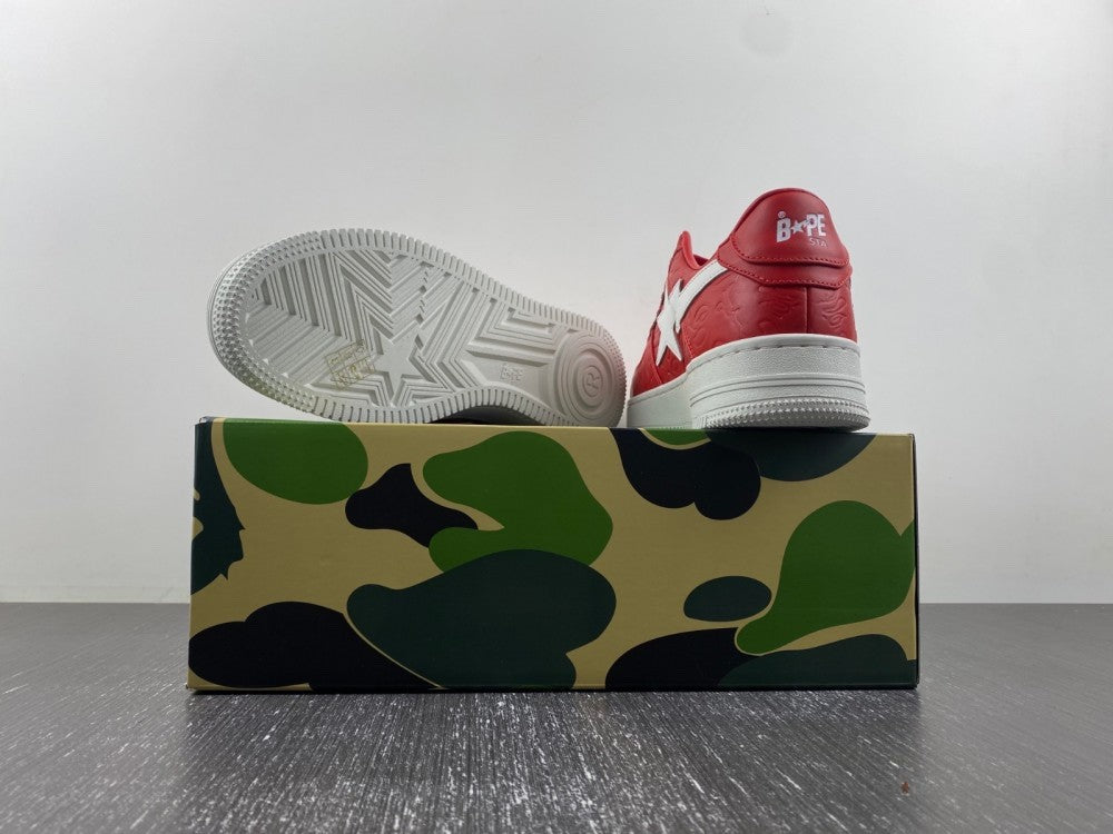 Bape Sta Low Top Sneakers #3 M1 Red
