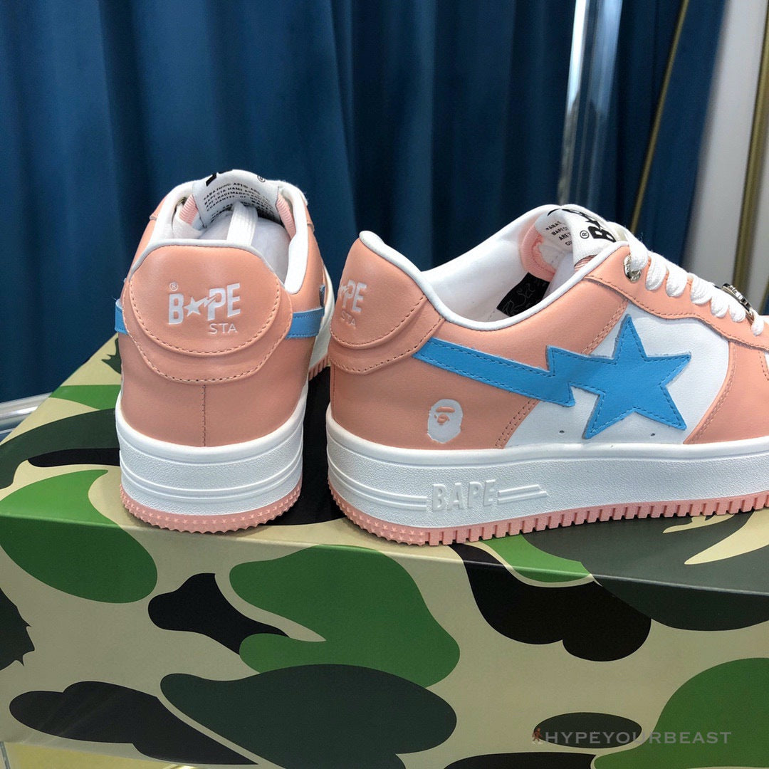 Bape Sta Low Top Sneakers Pastel Pink Blue