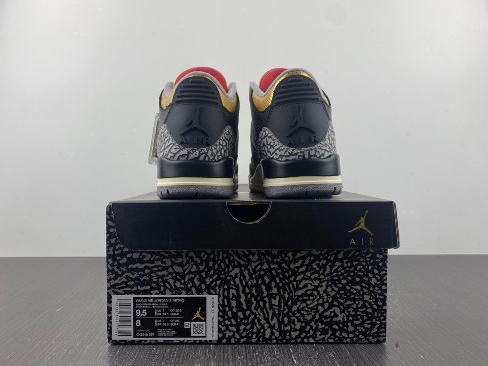 Air Jordan 3 'Black Cement Gold'