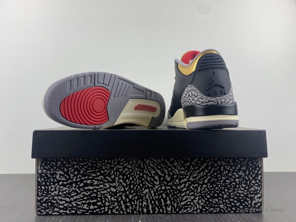 Air Jordan 3 'Black Cement Gold'
