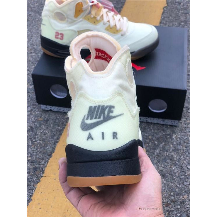 Off White X Air Jordan 5 Sail