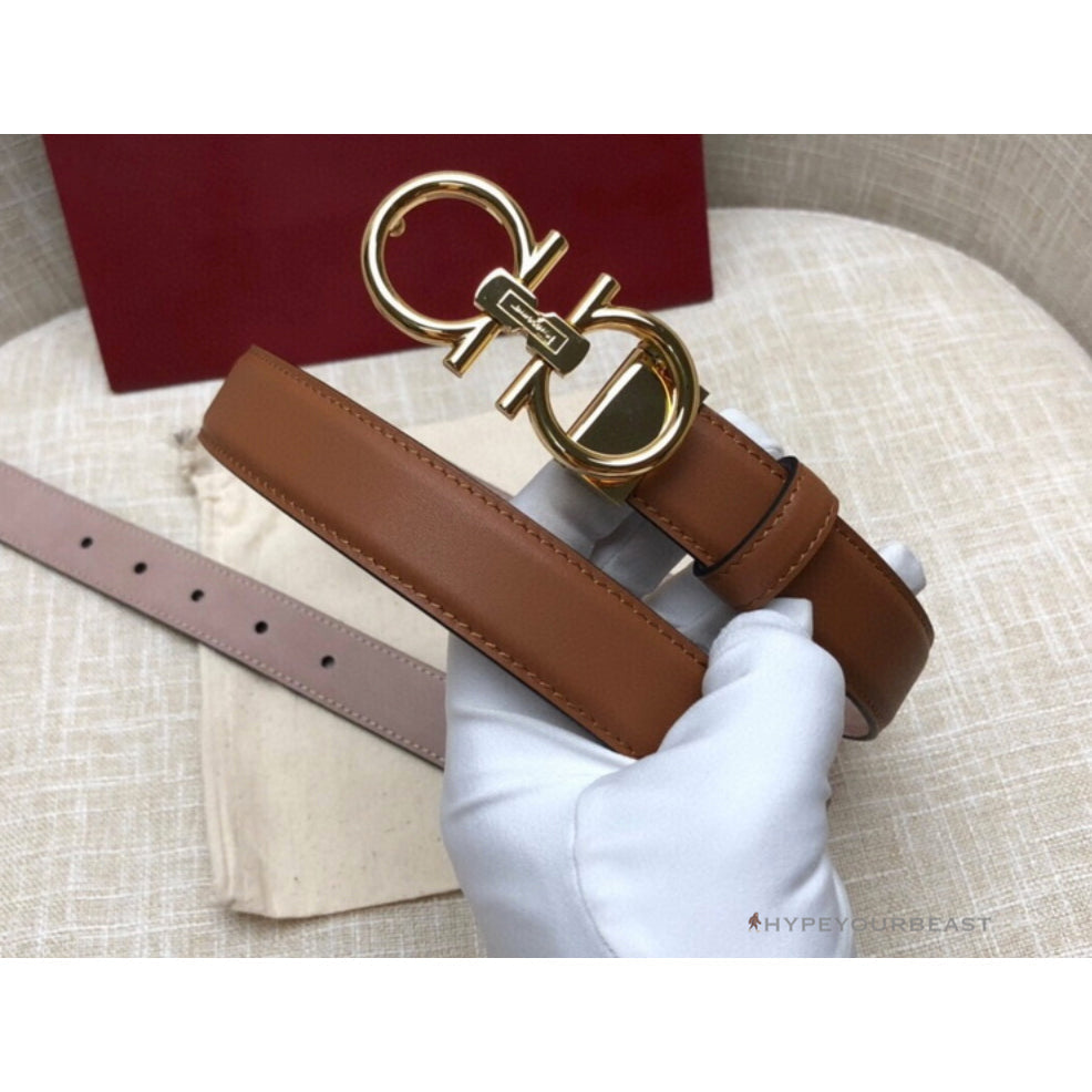 SFG Men's Double G Leather Brown Belt