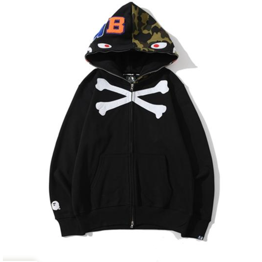 Bape Camo Hoodie Skeleton Cross Camo