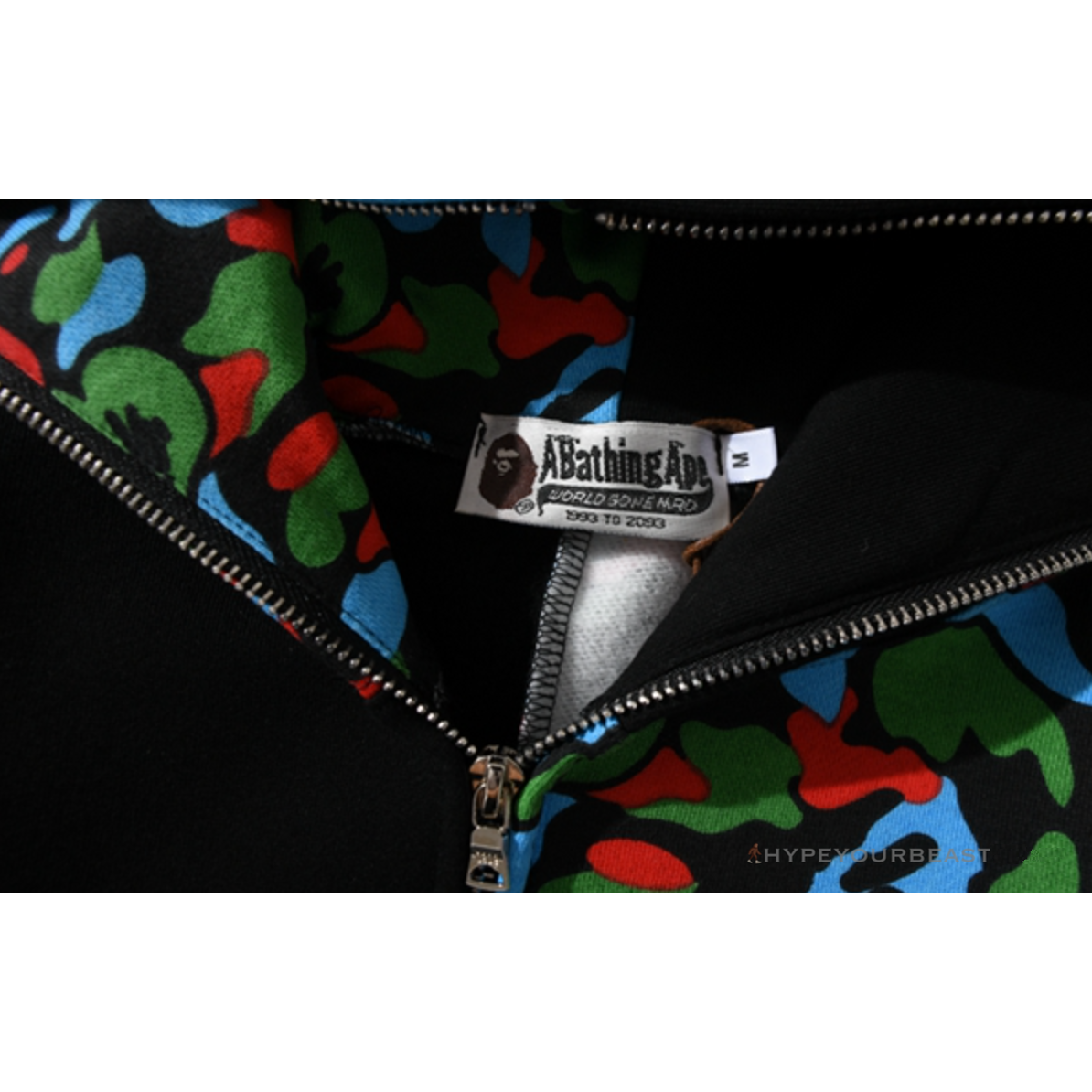 Bape Camo Hoodie Black Multi Color