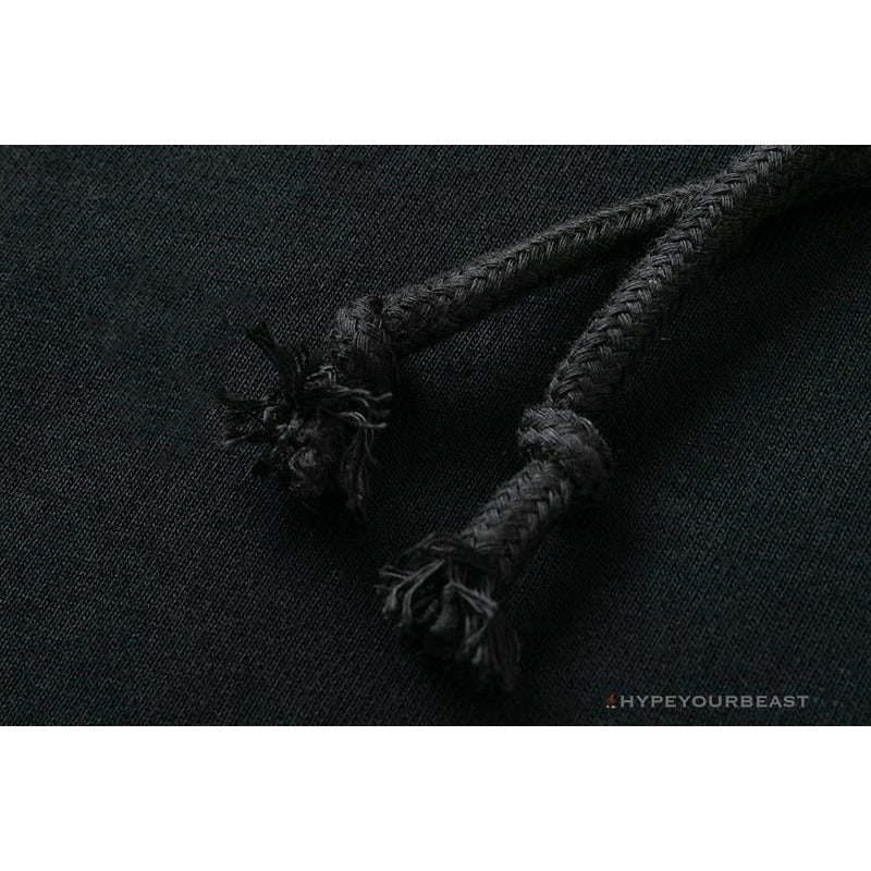 BAPE Classic Ape Head Embroidered Standard Cotton Terry Hoodie 'BLACK'