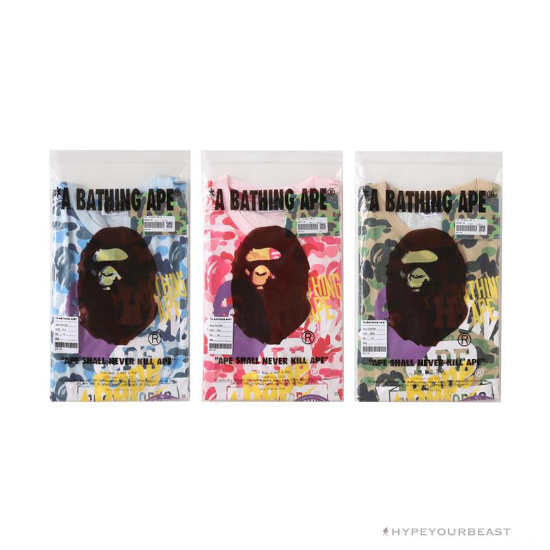 BAPE Ape Head Star Camouflage Shading Tee Shirt 'BLUE'