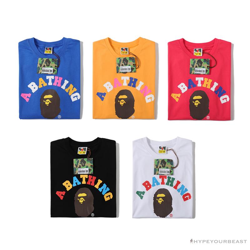 BAPE Little Ape Head Colorful Classic Tee Shirt 'BLUE'