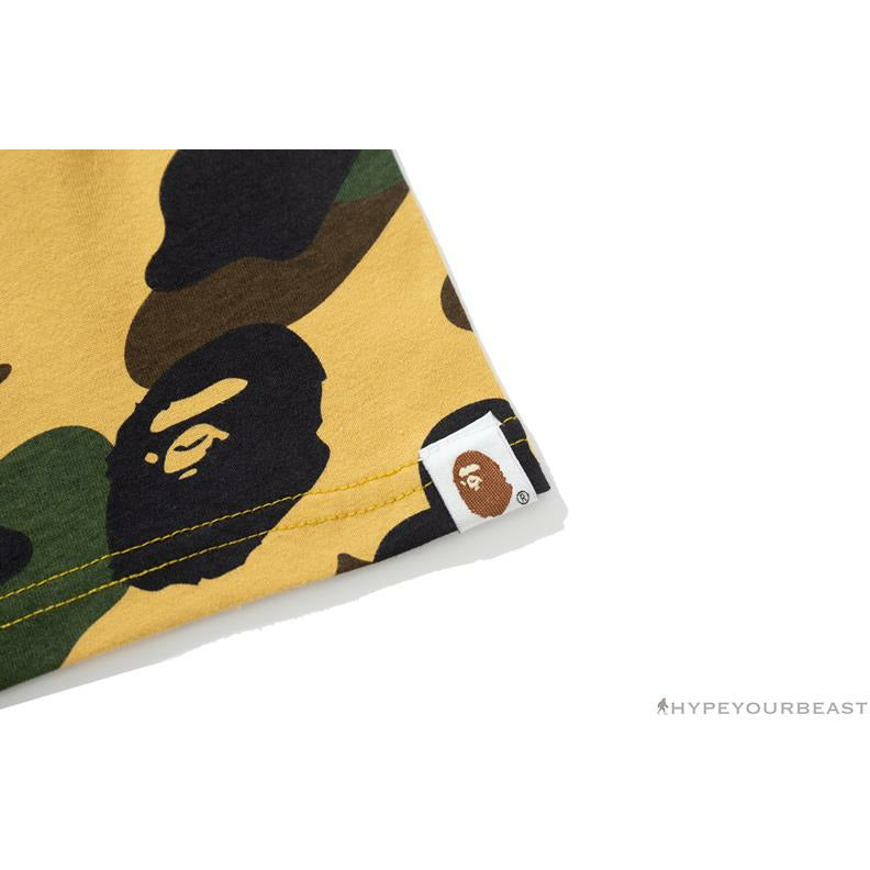 BAPE KIDS Color Ape Head Camouflage Tee Shirt 'YELLOW'