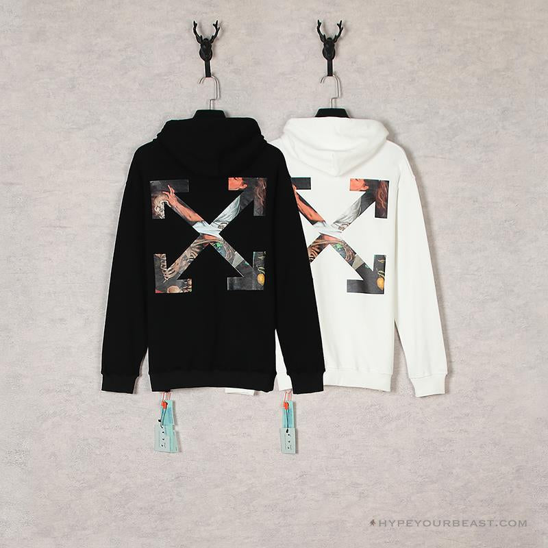 Off White Hoodie Skull Black