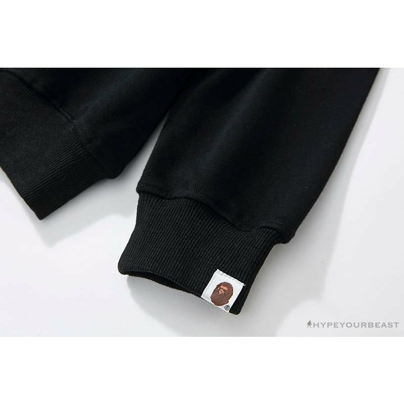 BAPE x Bathing Ape Head Long Sleeve Shirt 'BLACK'