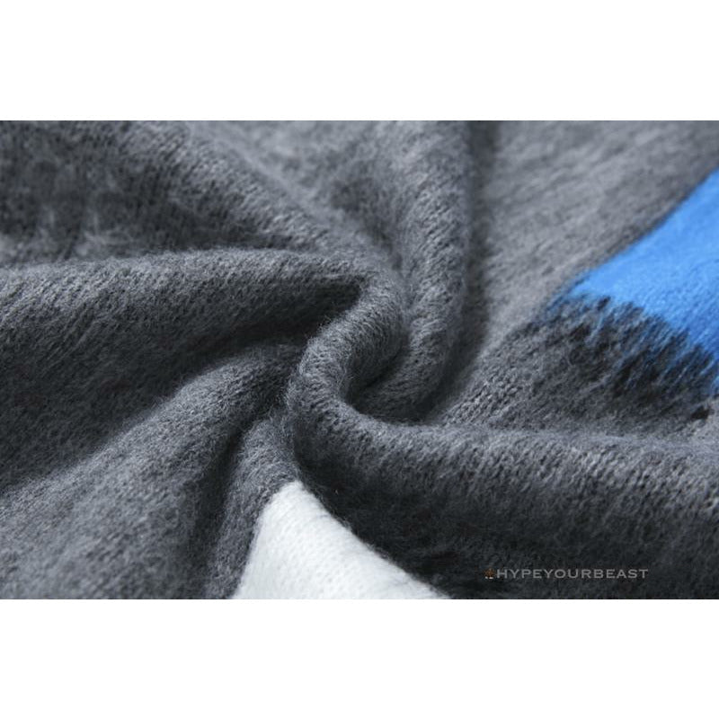 Off White Hoodie Grey Blue