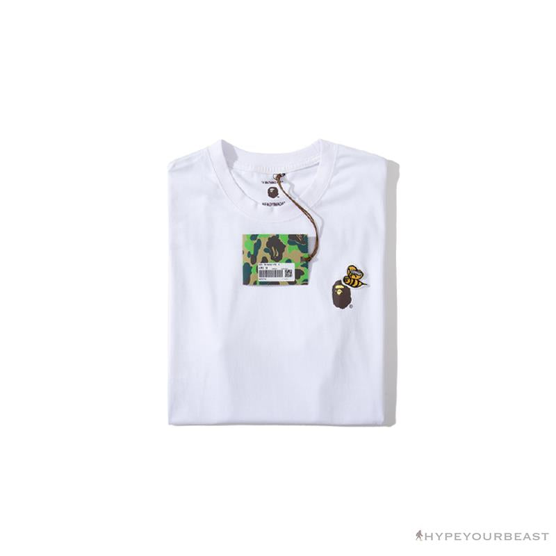BAPE Readymade Small Bee Camouflage Letter Tee Shirt 'GREEN'
