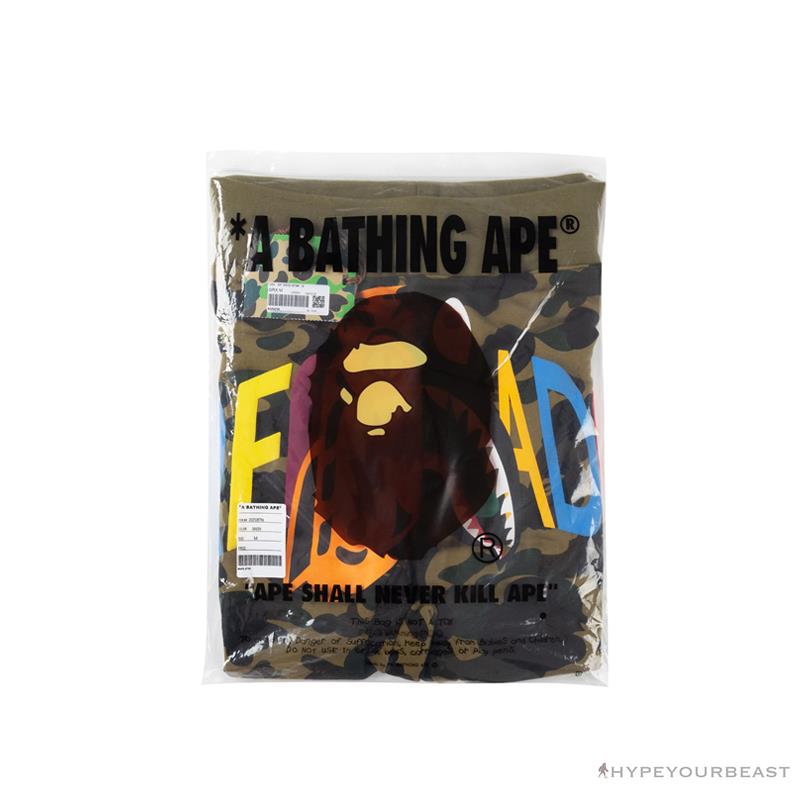 BAPE x READYMADE Tiger Head Foam Camouflage Shorts 'GREEN'