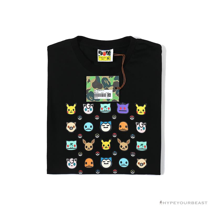 BAPE Baby Milo Pokémon Tee Shirt 'BLACK'