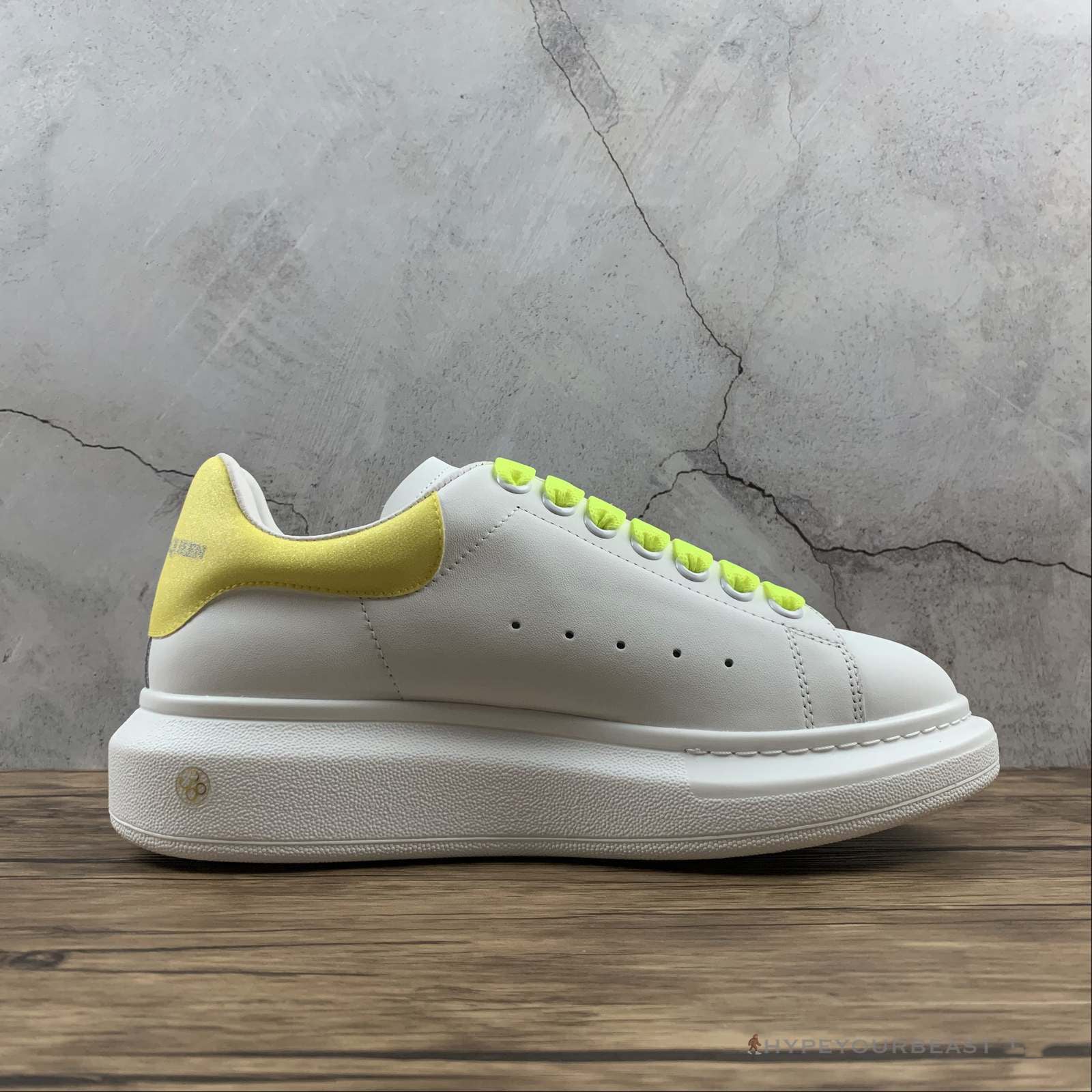 Alexander McQueen White / Highlighter Yellow
