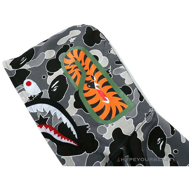 BAPE Shark Head STA Star Camouflage Hoodie 'BLACK'