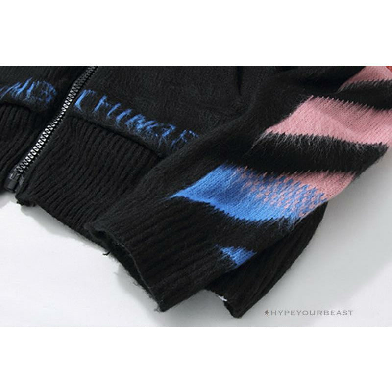 Off White Hoodie Blue Pink