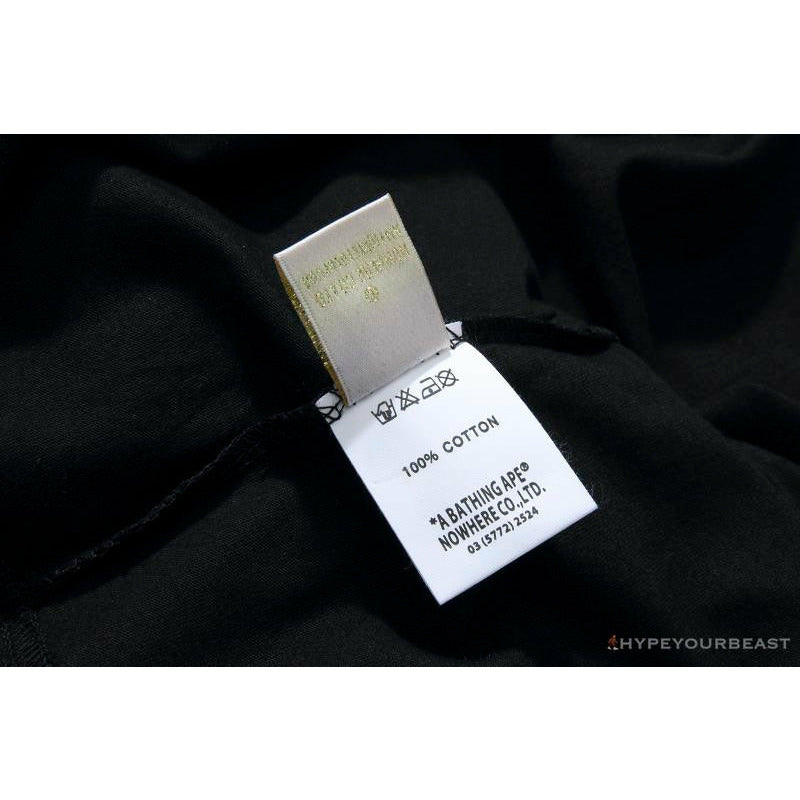 BAPE Luminous Spots Camouflage Great Ape Man Black Head Cotton Short Sleeve Tee Shirt 'BLACK'