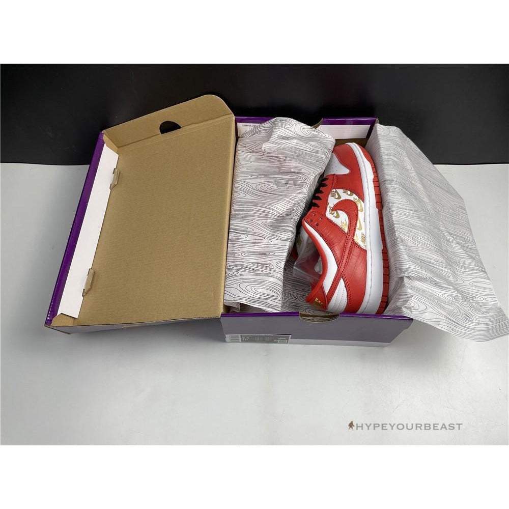 Nike SB Dunk Low Gold Red