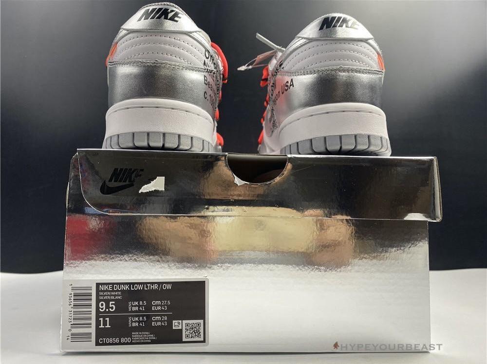 Nike Off-White X Dunk Low 'Metallic Silver’