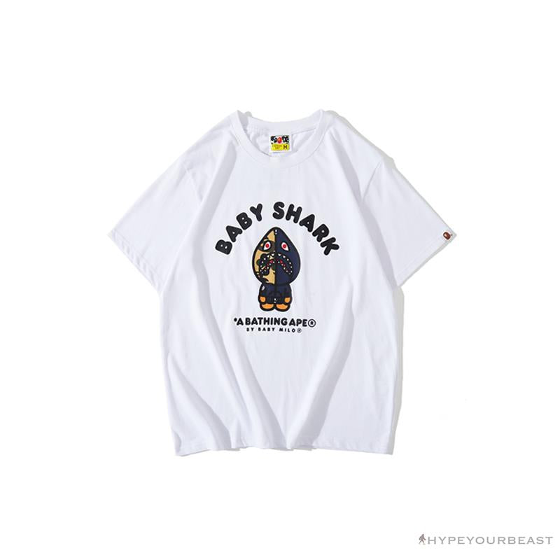 BAPE Baby Shark Red Shark Tee Shirt 'WHITE'