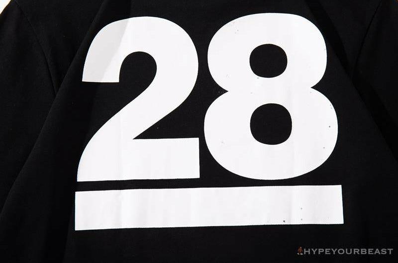 BAPE Ape Man Head 28th Anniversary Camouflage Color Block Tee 'BLACK'