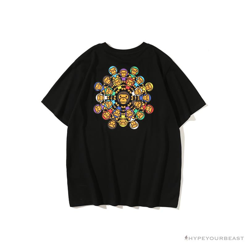 BAPE Baby Milo Ring Colorful Kaleidoscope Tee Shirt 'BLACK'