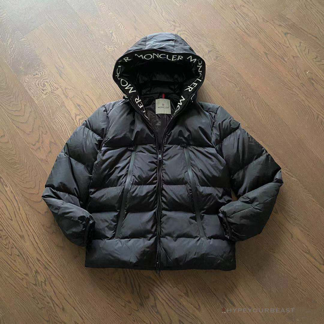 Moncler Puffer Jacket Black Hooded