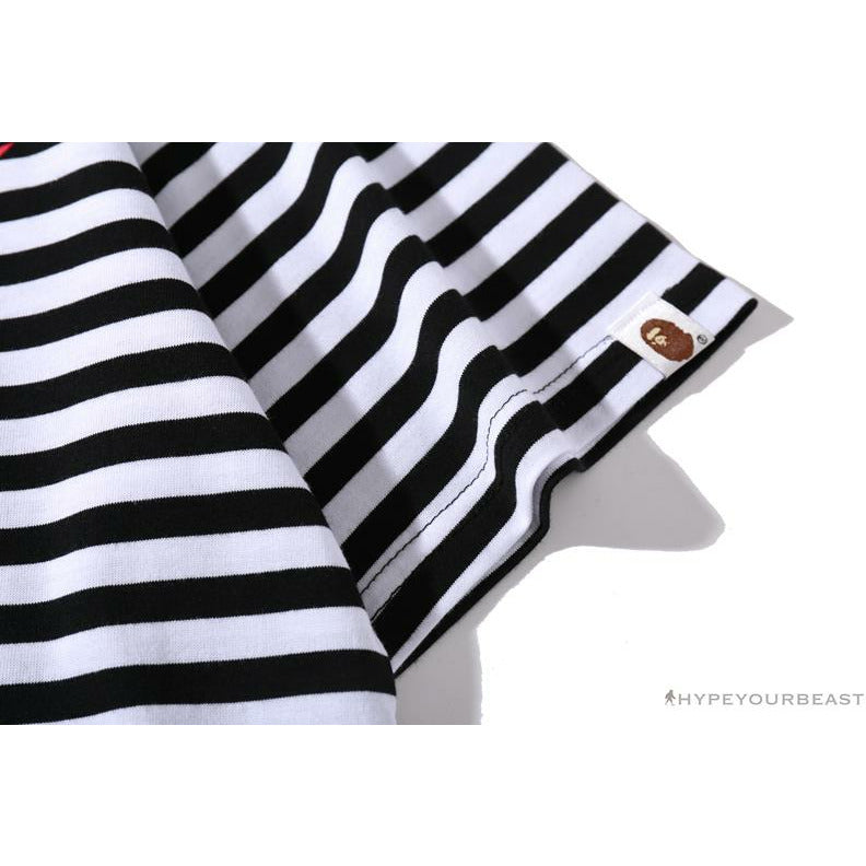 BAPE Baby Milo Rock Bass Player Striped Tee Shirt 'BLACK'