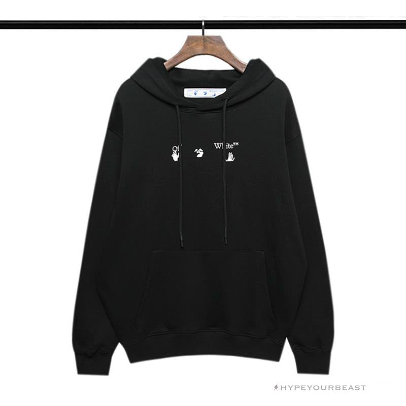 Off White Hoodie Black RED